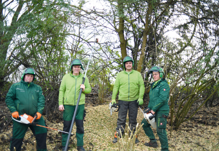 Ein Gartenbau-Team von GUW