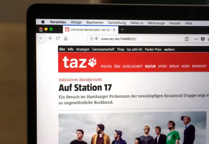 Monitor mit aufgerufener taz-Seite